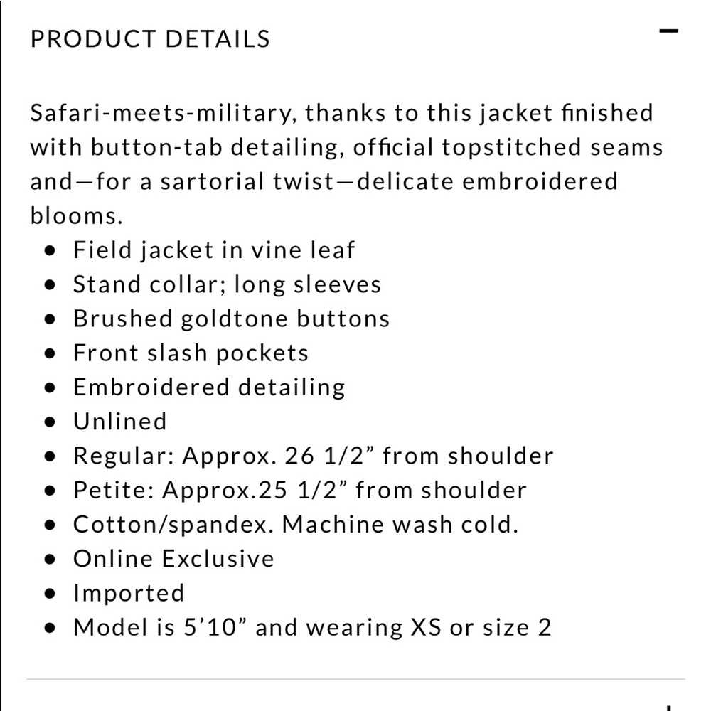 WHBM / Field Jacket - Picture 8 of 8
